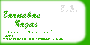 barnabas magas business card
